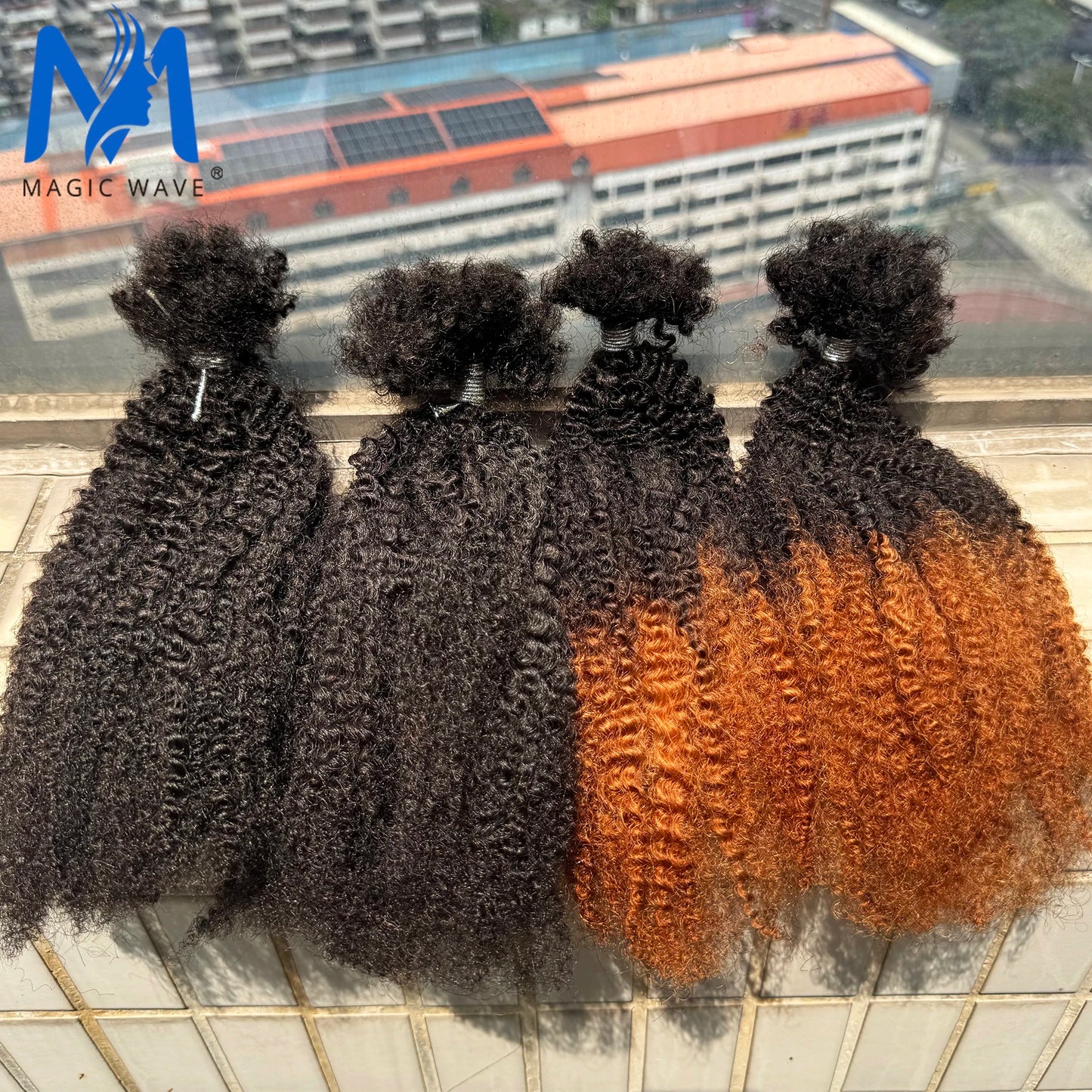 100% Human Hair Soft Afro Kinky Human Hair Bulk 16inch 30g/Pack T1B/30 Color 4C Afro Kinkys Bulk Human Hair for Locs Extensions