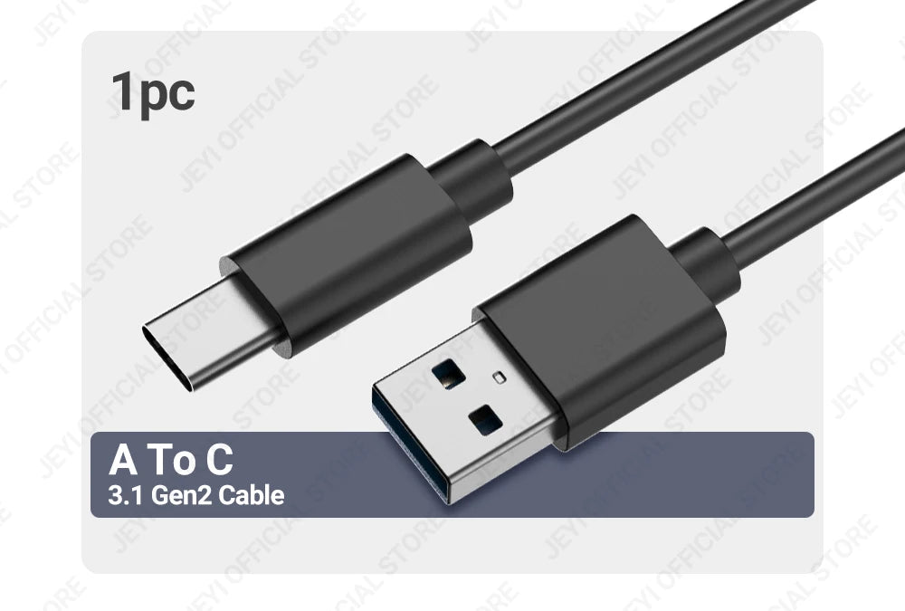 JEYI mSATA to USB 3.1 Gen2 10Gbps SSD Enclosure Adapter Case with Type C Port for mSATA Internal Solid State Drive Hard Drive