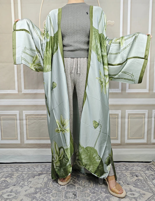 African Clothes For Women Fashion Summer Muslim Traditional Ramadan Kimonos Church Clothes Turkey Holiday Outfit Printed Duster