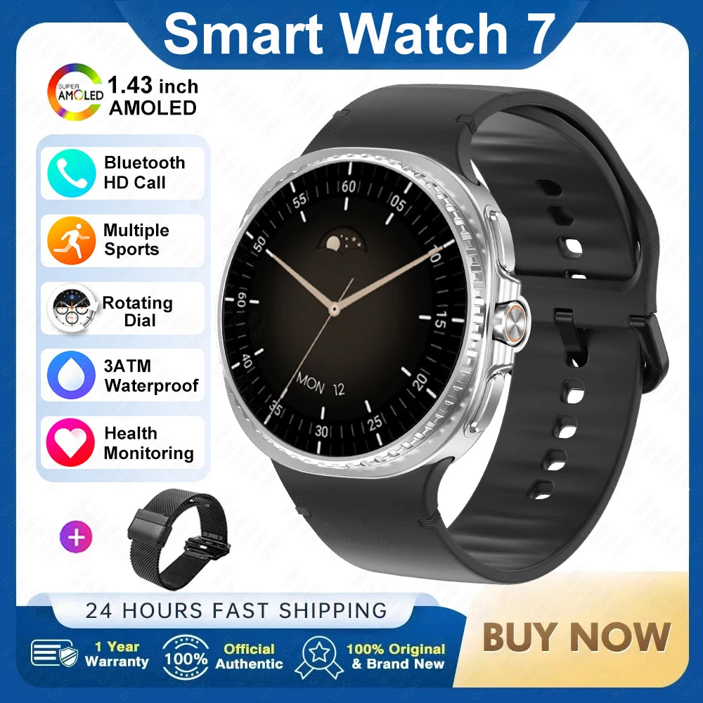 2025 Smart Watch 8 Classic With a 4-Piece Modular Case Structure Rotating Dial More Sports Modes Heart Rate BT Call Smartwatch