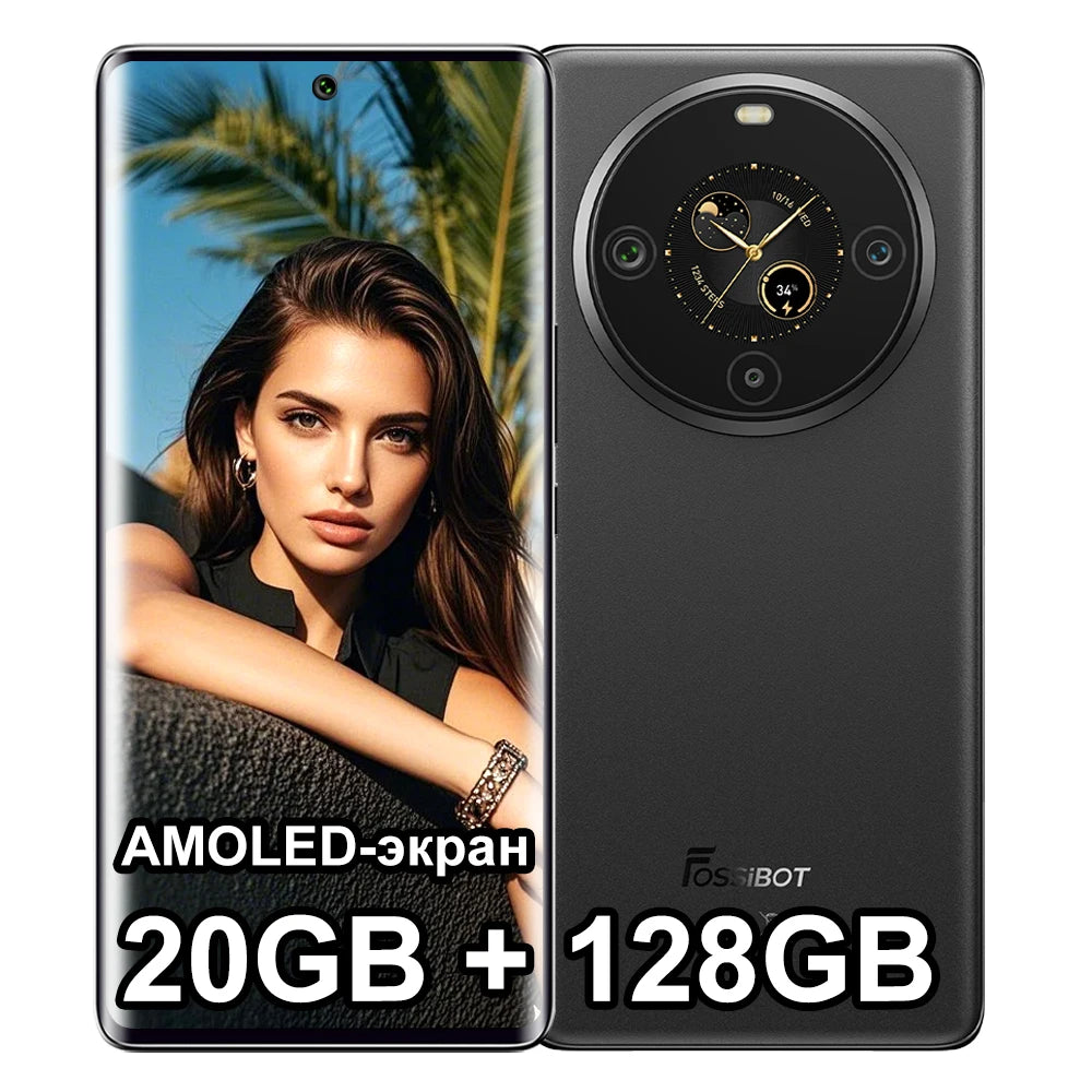 FOSSiBOT S3 PRO Smartphone 20GB +128GB 6.67" AMOLED Display Android 14  Mobile 8+64MP Camera NFC Cell Phone