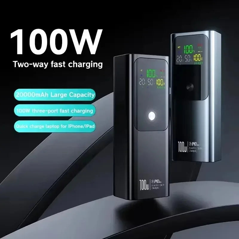 80000mAh Large Capacity External Power 100W Super Fast Charging Mobile Power Can be Charged Laptop Safe Portable Power Bank