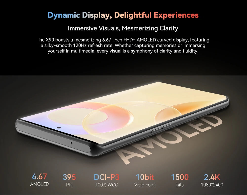 [Ship from Brazil] CUBOT Android Smartphone X1, 6.67" AMOLED Curved 120Hz Display, 32GB RAM(16GB+16GB), 256GB ROM,100MP, NFC