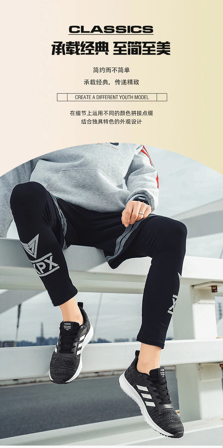Shoes Men's 2025 Spring New Lightweight Non-slip Fashion Trend All-match Casual Soft Bottom Shock Absorption Running Sports