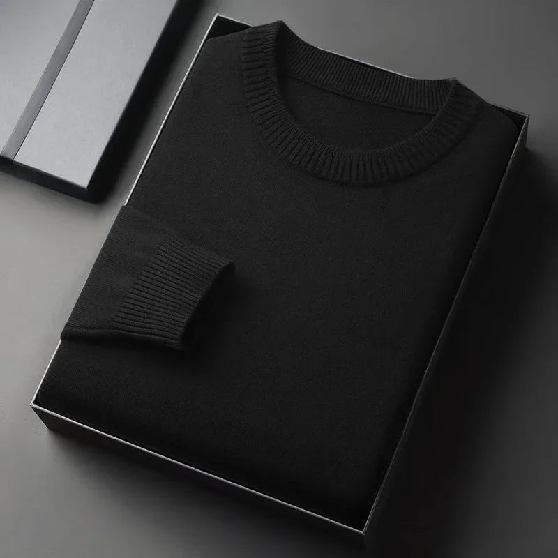 Men's Dress Crew Neck Sweater Slim Fit Lightweight Sweatshirts Knitted Pullover Streetwear Casual Fashion Long Sleeve Sweater