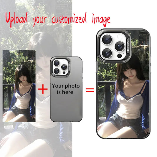 For iPhone 16 15 14 13 12 11 Pro Xs Max Mini 16e XR 7 8 Plus SE 2020 2022 Customized Arbitrary Life Photos Cases Design Pictures
