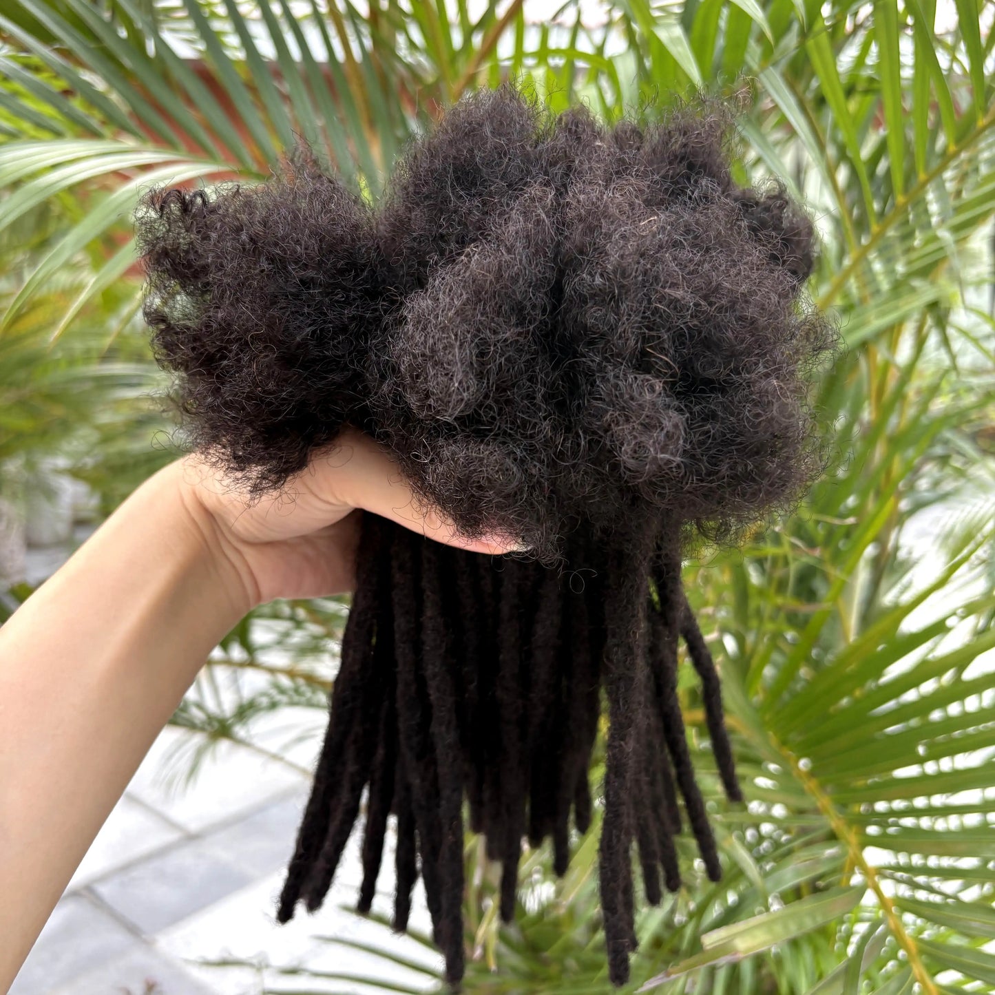 Loc Extension Human Hair with Curly Ends 8-14inch 100% Human Hair Handmade Inter Loc Dreadlock Extension for Men Women Kids