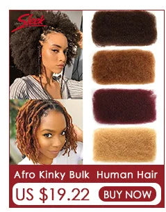 Afro Kinky Curly Bulk Human Hair For Braid Twists Curly Hair Extension Peruvian Hair for Dreadlock Extension Create Dreadlocks