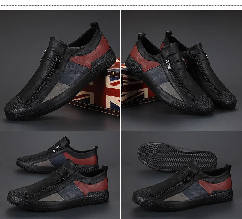 Men's Sneakers High Quality Men Shoes Comfortable Leather Shoes Wear-resistant Plus Size Casual Driving Shoes Hot Sale Moccasins