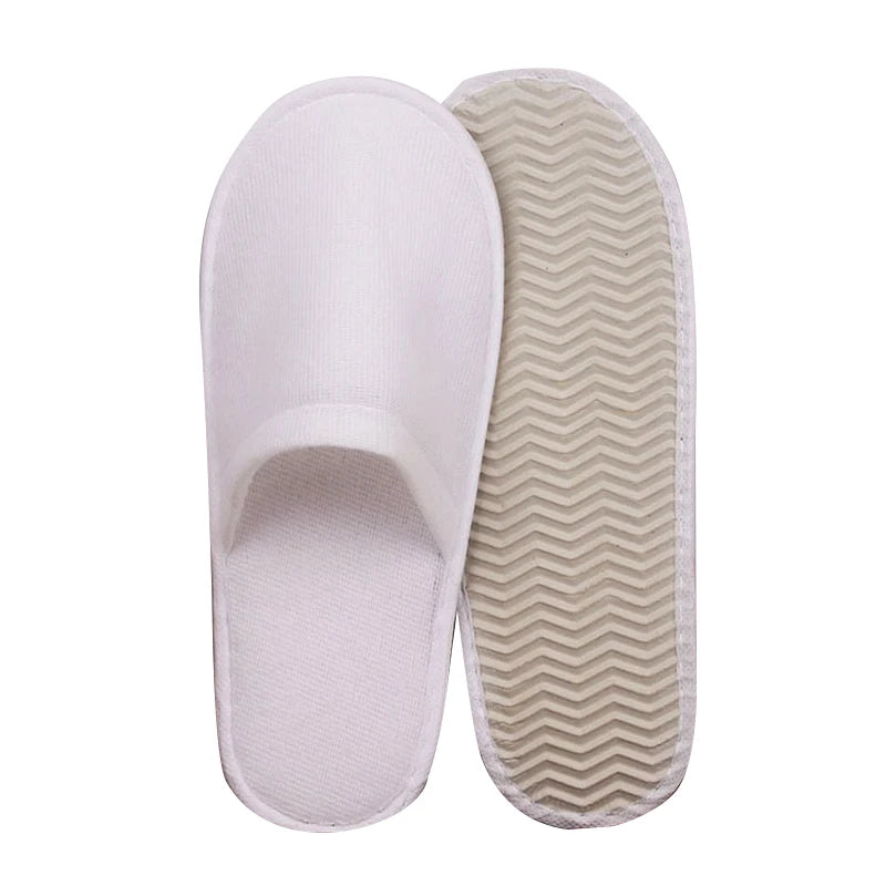 1 Pair Hotel Slippers Men Womens Top Quality Velvet Travel Disposable Cotton Home Hospitality Shoes Cheap SPA Guest Slides