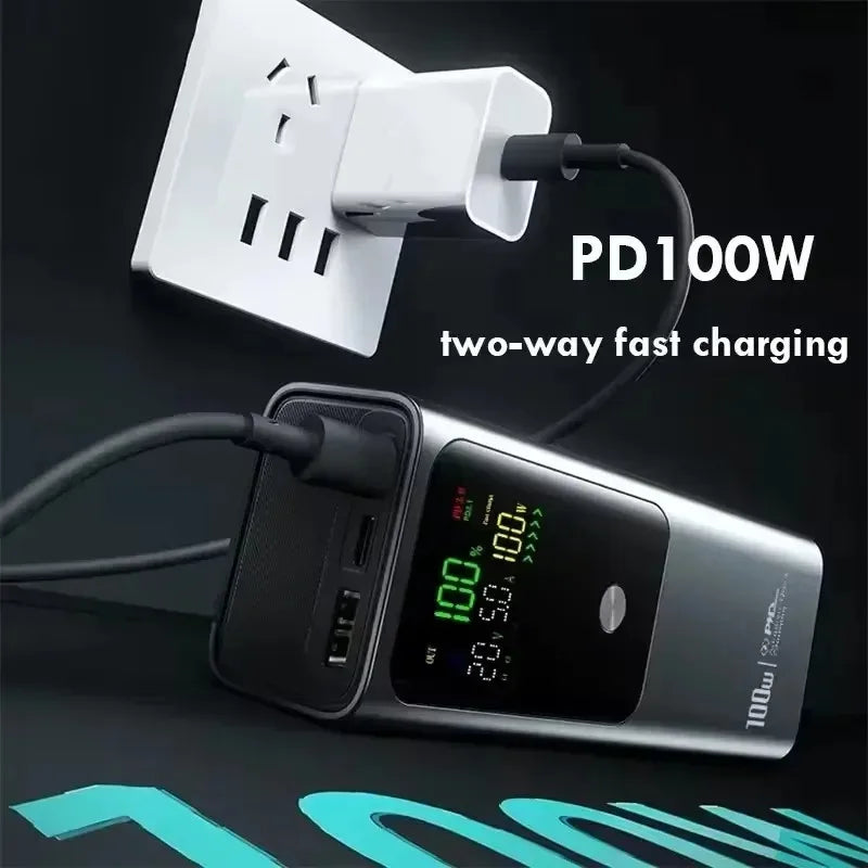 80000mAh Large Capacity External Power 100W Super Fast Charging Mobile Power Can be Charged Laptop Safe Portable Power Bank
