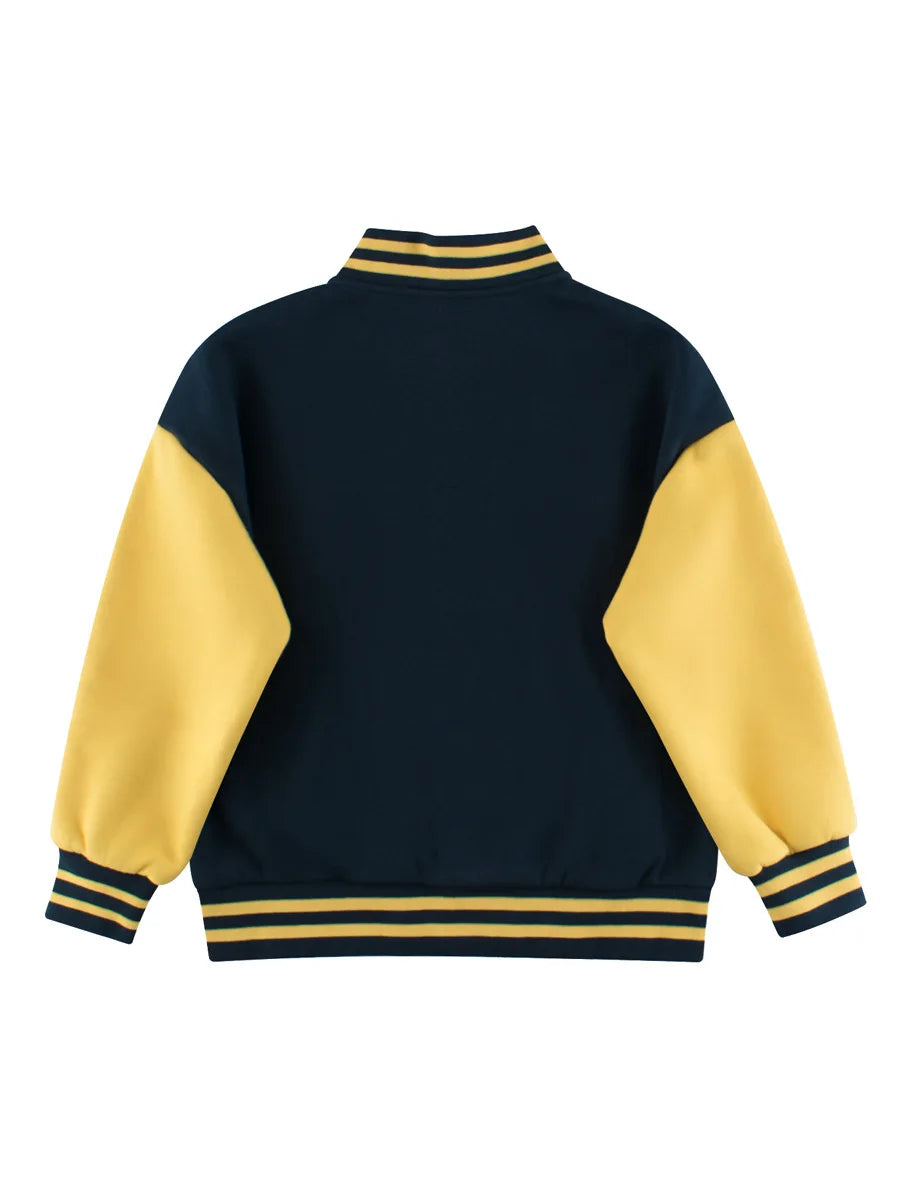 2024 Autumn Winter High Qualify Jacket for Boys Girls Fleece Cotton Zipper Casual Cartoon Baseball Capsule Coat Outerwear