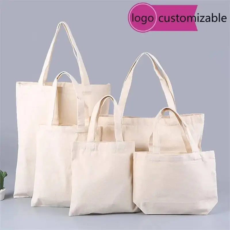Canvas Bag 10 Pack Bulk Wholesale Cotton Tote Bags for DIY Painting Printing Women Shoulder Bag Shopping Handbag