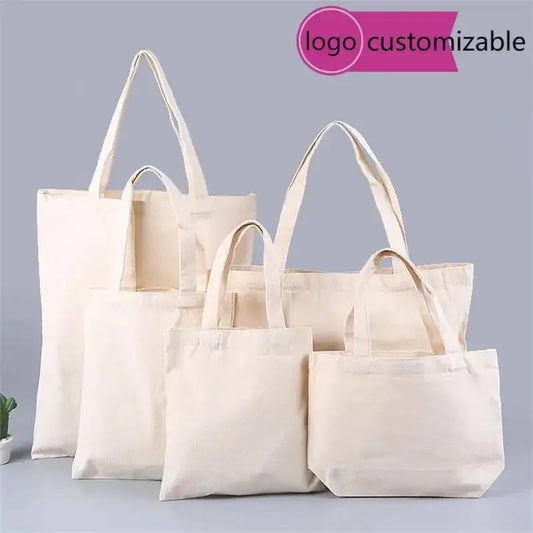 Canvas Bag 10 Pack Bulk Wholesale Cotton Tote Bags for DIY Painting Printing Women Shoulder Bag Shopping Handbag