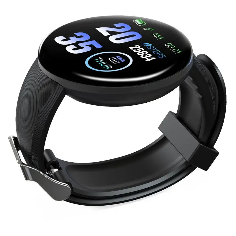 D18 Smart Watch Heart Rate Monitor Men's Women's Smartwatch Round Fitness Digital Watches for Men Women Band Bracelet PK D20 Y68