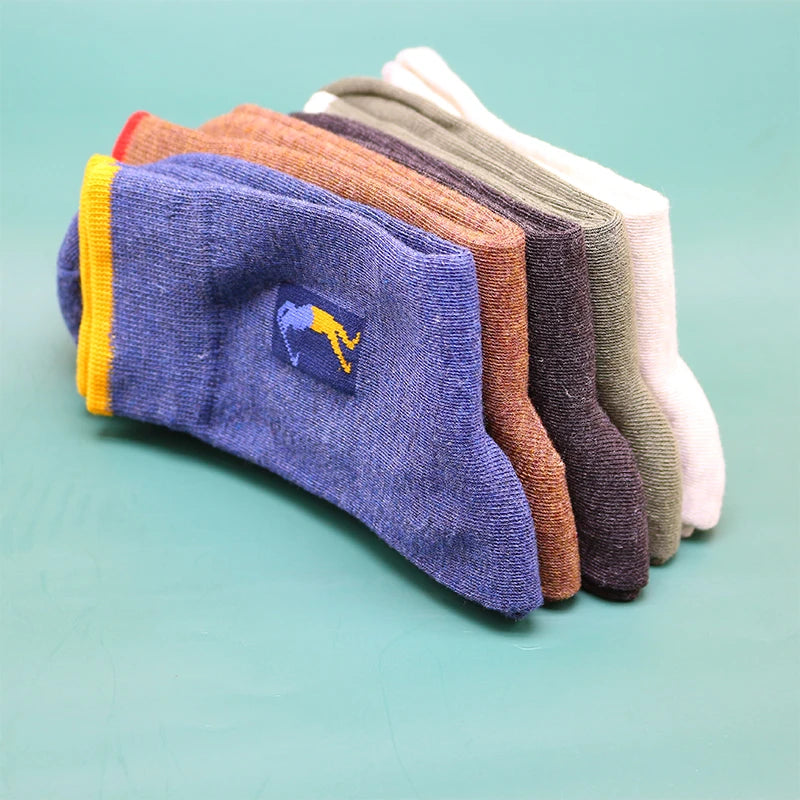 New High Quality Men's Socks Business Casual Long Socks The Golf Logo Spring Autumn Winter Warm Dress For Man Gifts Size 38-45
