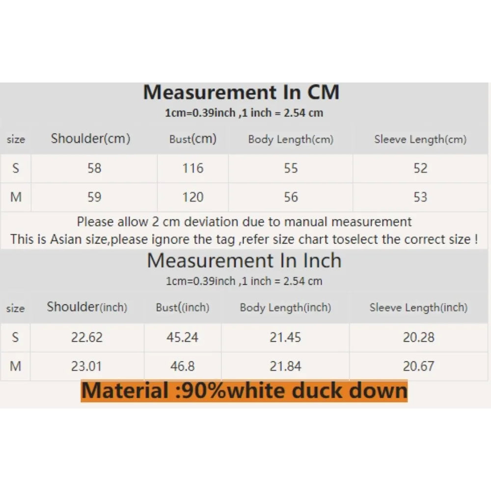 2024 New Fashion White Duck Down Jacket Hooded Women Autumn Winter Warm Over Size Casual Short Thick Outwear Female Coat