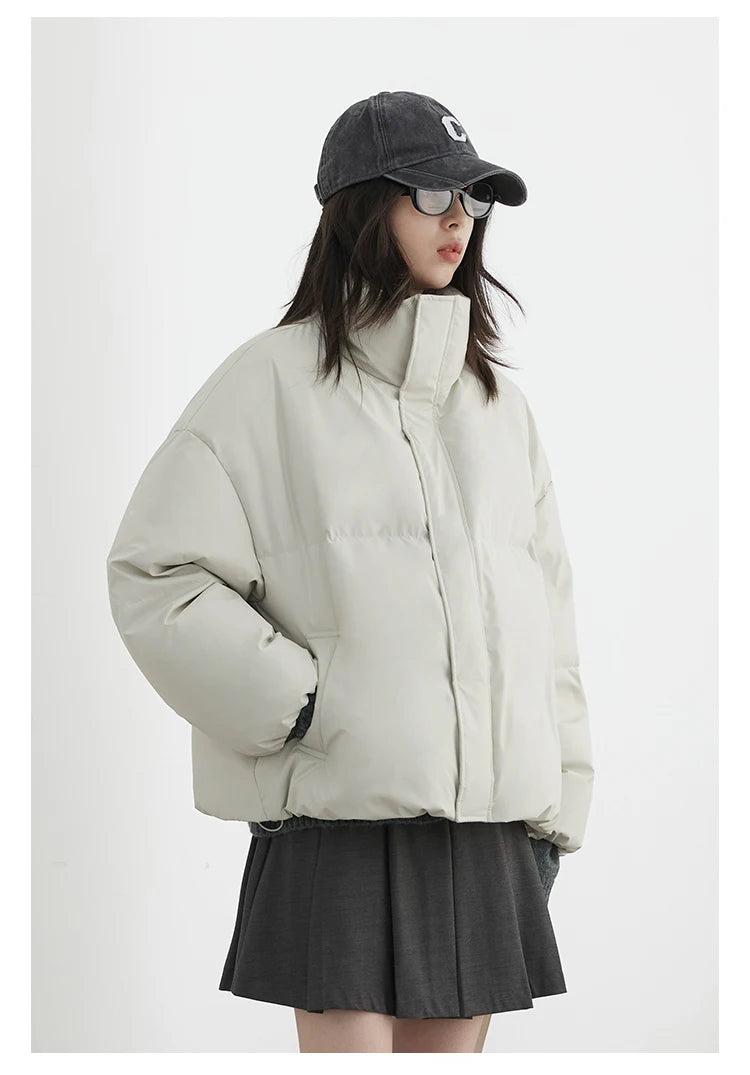 CHIC VEN Women Down Coats Solid Sports Casual Stand Collar PU 90 White Duck Down Ladies Down Jacket Autumn Winter 2025 Clothing