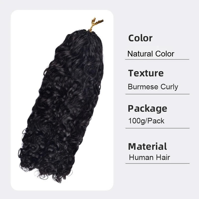 Crochet Knitted Hair Natural Color Multi Curvature Collection Human Hair Brazilian Virgin Remy Full Hand Weaving Natural Color