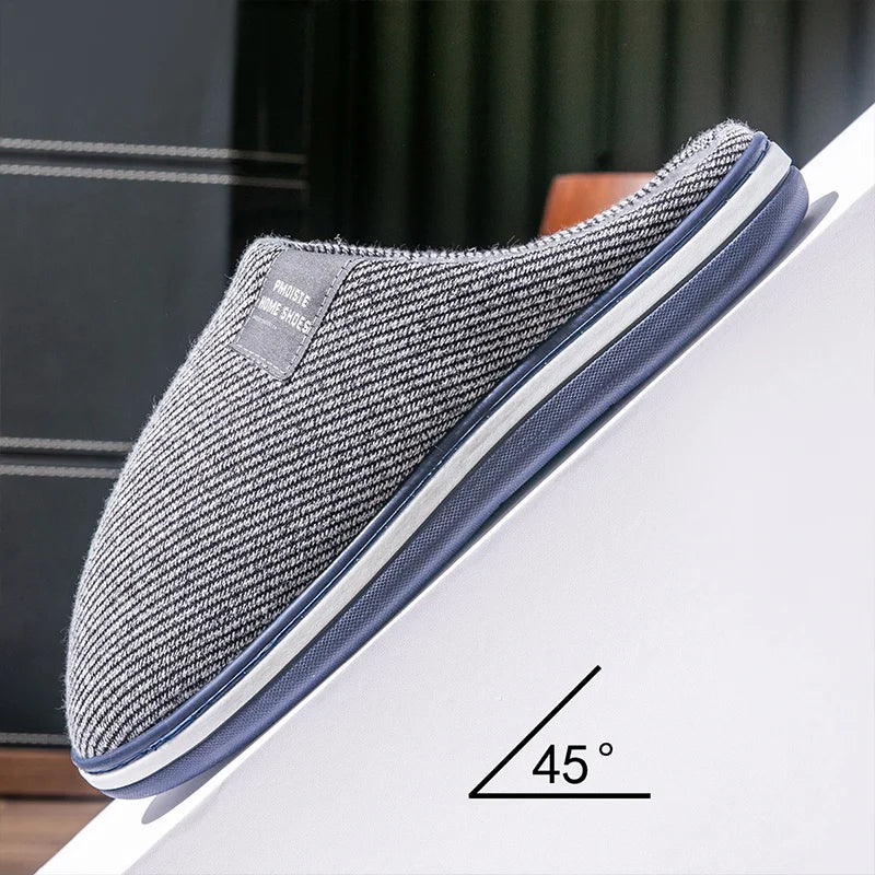 Bedroom Slipper for men Memory Foam Warm Soft Non Slip Wear resistant High Quality Indoor Shoes men Luxury