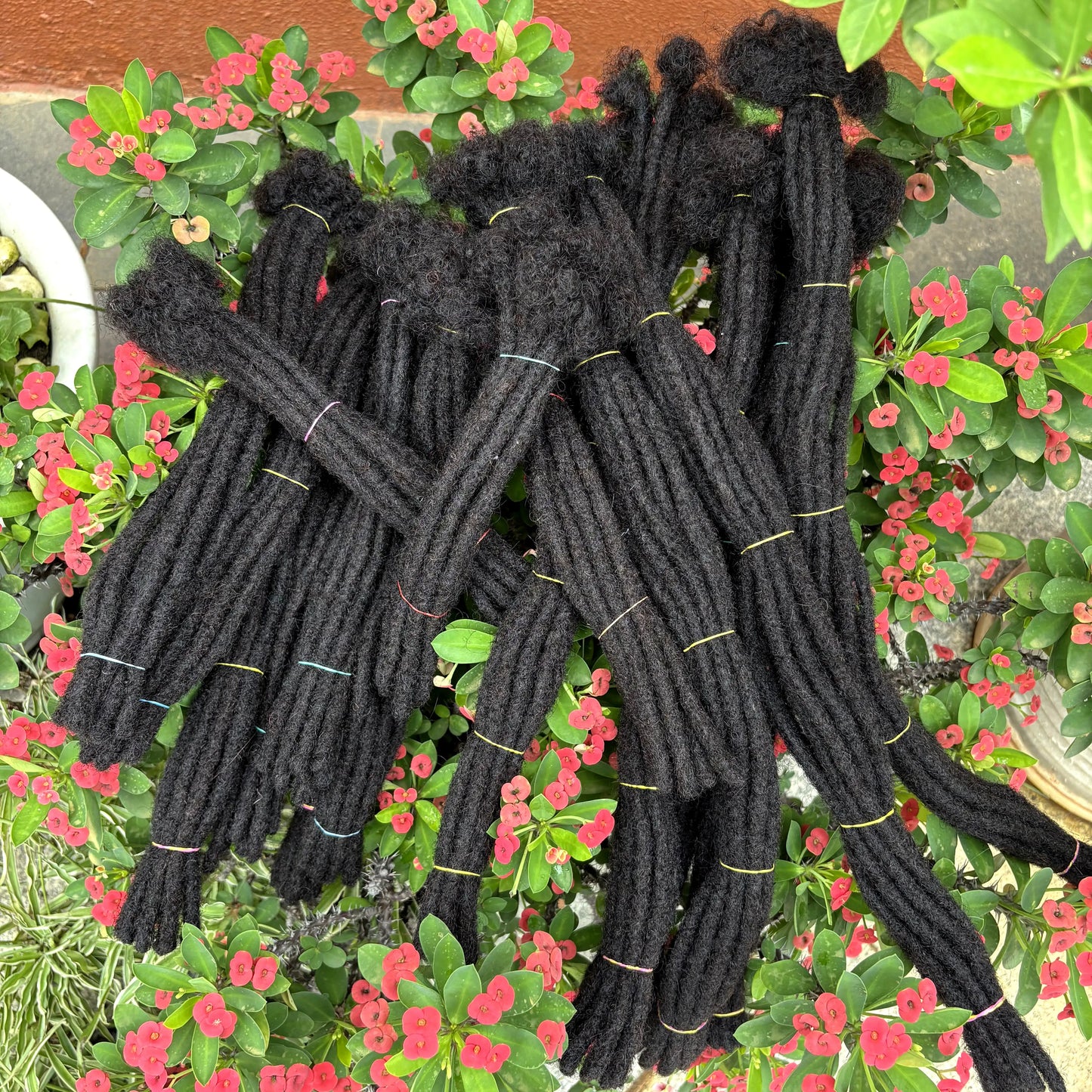 50 Strands 8-14inch Natural Loc Extension Human Hair with Curly Ends  100% Human Hair Loc Dreadlock Extension for Men Women Kids