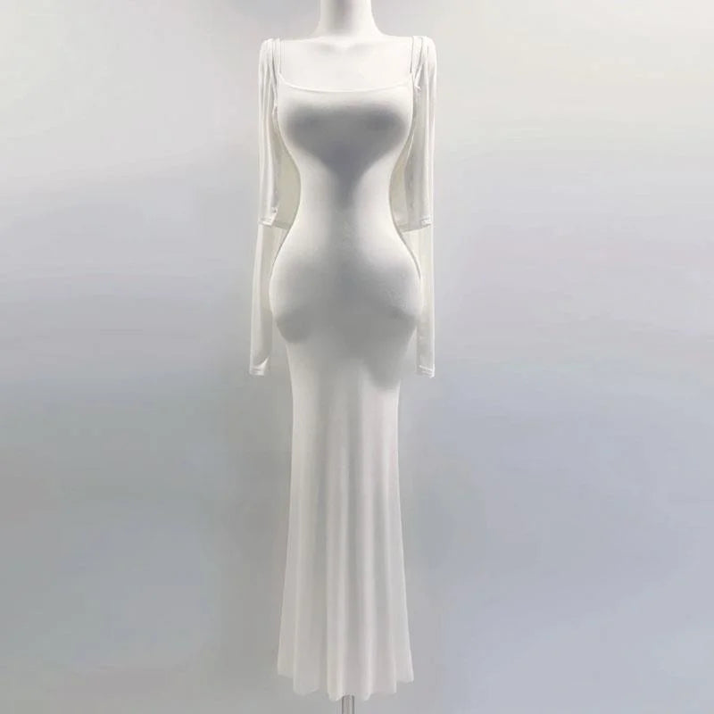 Ele Sexy Bodycon Fi Tail Gown with Open Cardigan Set MV736 by 5STUDIO Long Sve Long Pants Faionable Women's Suit