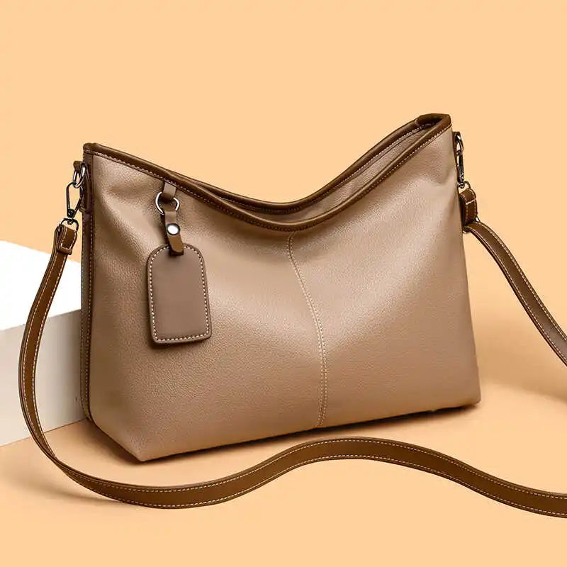 Soft Leather Small Bag Faionable Large Capaci Autumn Winter New Sle Women's Crossbody Bag Versatile Mom's Bag Tote Bag