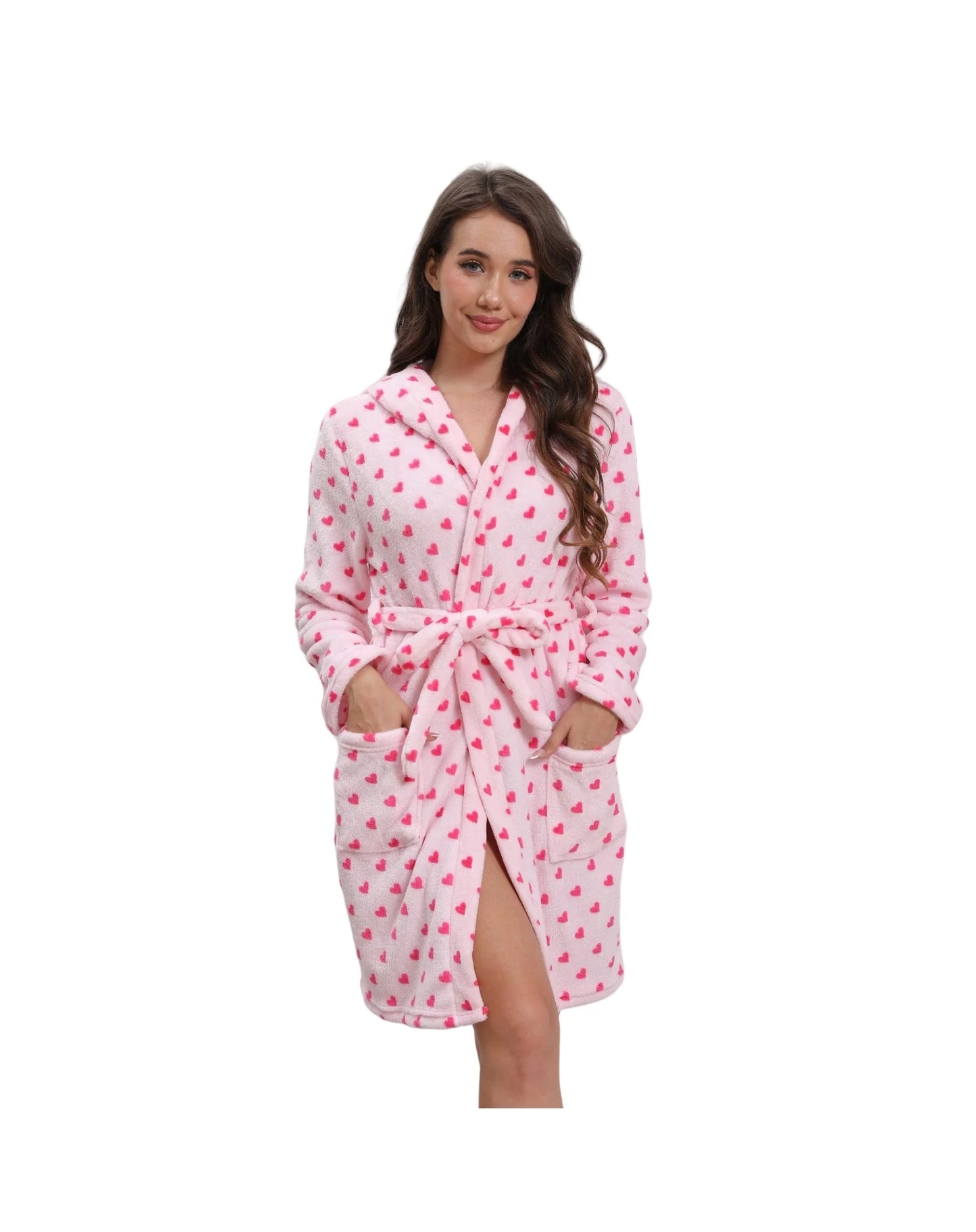 Ladies' long bathrobes, bathrobes, flannel bathrobes, pajamas, thickened European and American printed loose, autumn and winter
