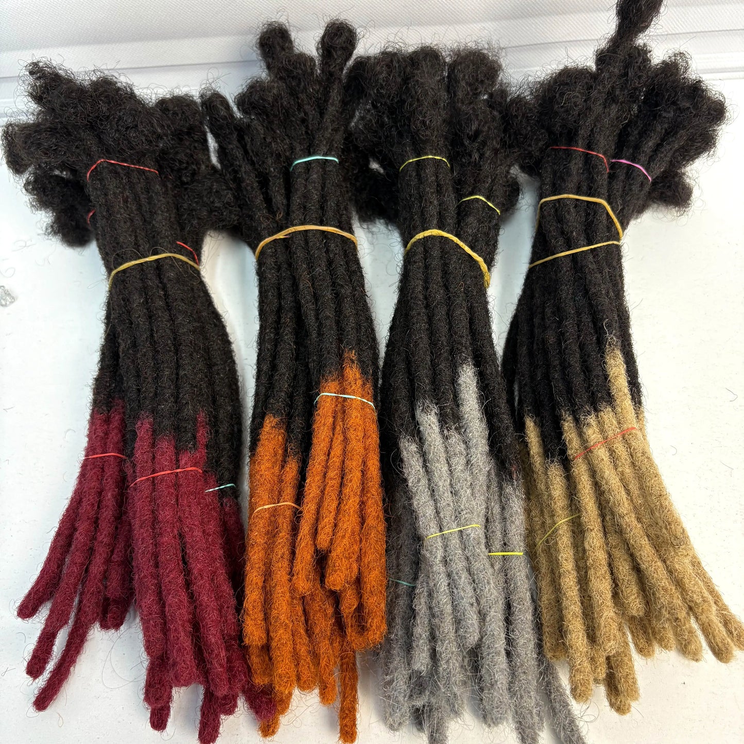 0.6cm Colored Loc Extension Human Hair 10 inch 50 Strands Full Handmade 100% Human Hair Loc Dreadlock Extensions for Men Women