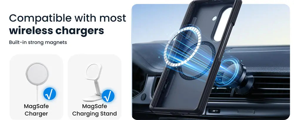 For Samsung Galaxy Z Fold 7 Case I-BLASON Cosmo Full Protective Hinge Protection Magnetic Case with MagSafe Stand & S Pen Holder