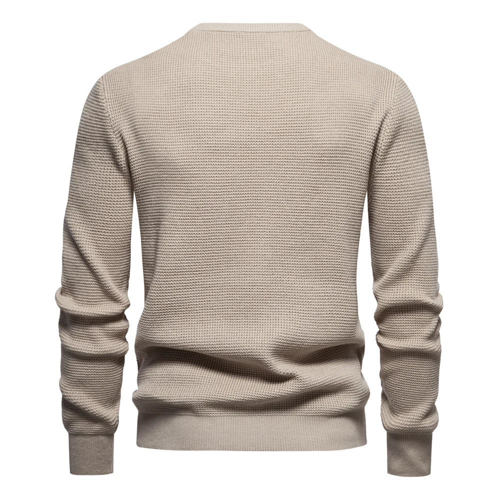 AIOPESON Fashion Patchwork Youth Sweater for Men Autumn Casual Pullover Quality Knitted Men's Sweater