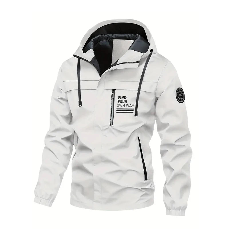 Leisure Man Spring Autumn Outdoors Motion Jacket New Fashion Windproof Coat 2024 Solid Versatile Hiking Ventilation Coat Man
