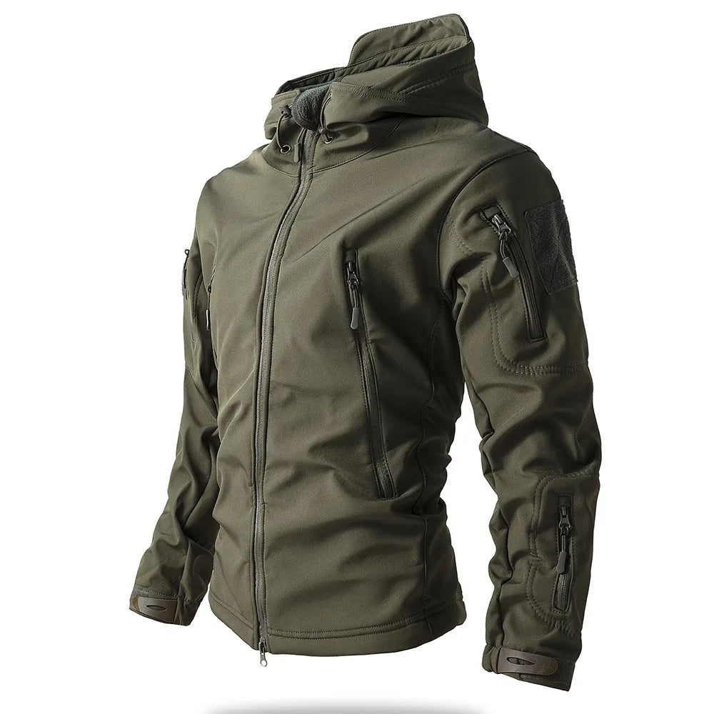 Men's Sharkskin Softshell Jacket Tactical Windproof Waterproof Jacket Men's Hooded CoatMen's Sports Waterproof Jacket 모터사이클 재킷