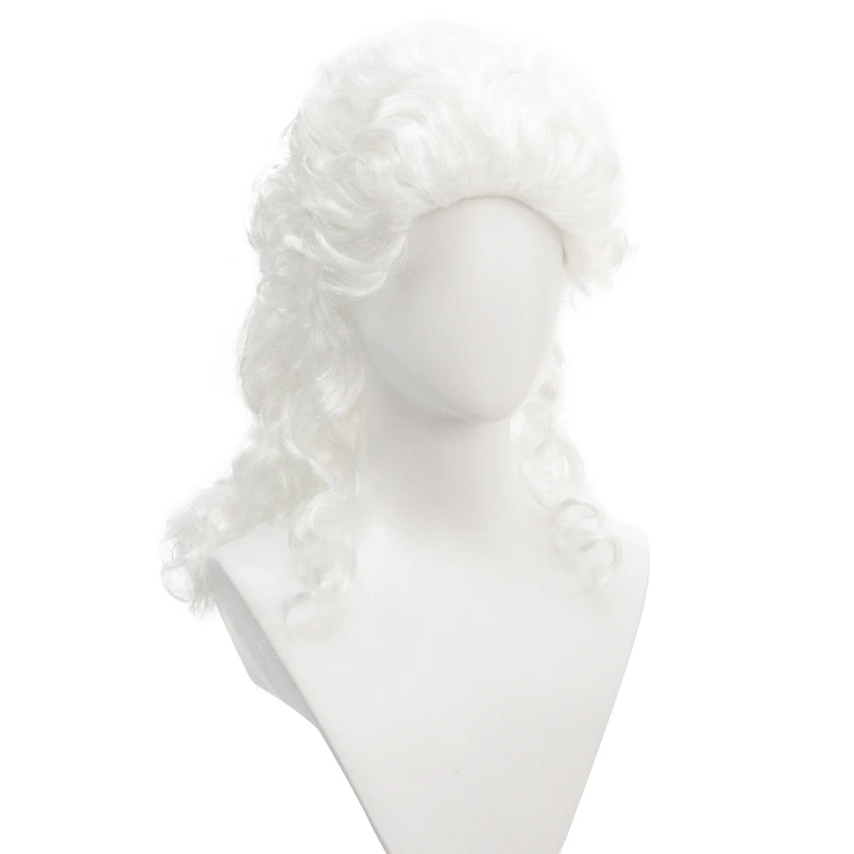 White curly hair synthetic wig daily wear holiday party birthday party