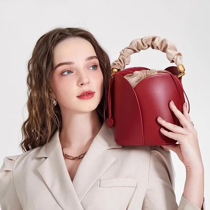 Bags, women's spring and summer bucket bags, versatile single shoulder crossbody bags, handbags