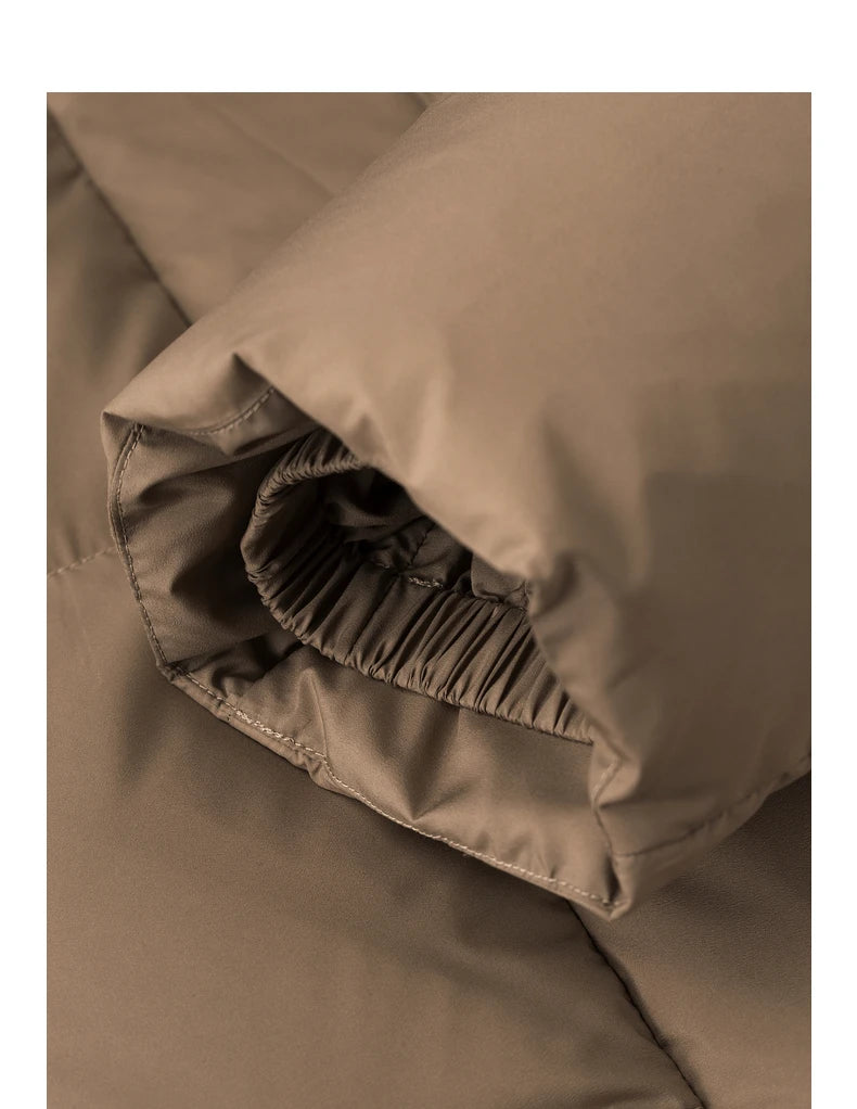 TOYOUTH Women Down Jacket 2024 Winter New 90% White Duck Down Fur Collar Hooded Warm Jacket Coat