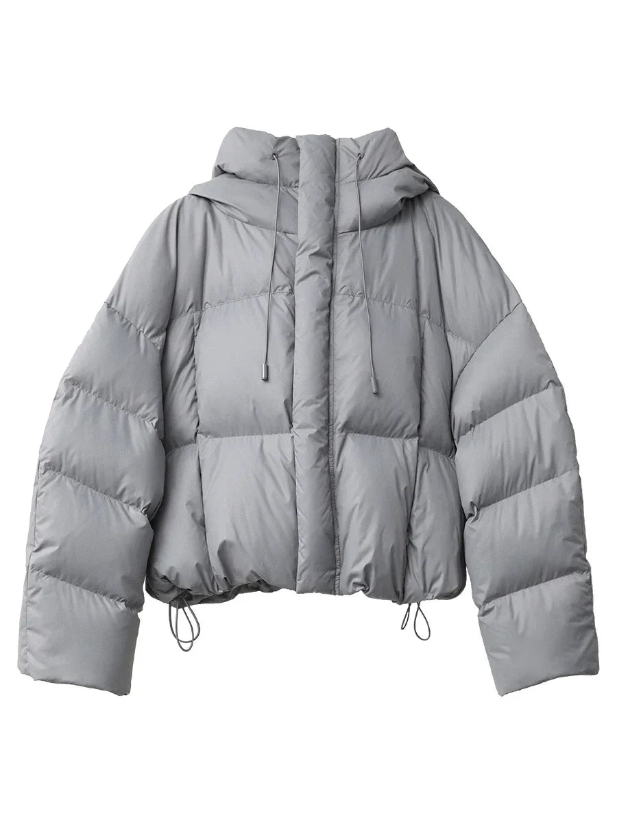 CHIC VEN Women Down Coats Loose Casual New Hooded 90 White Duck Down Female Down Jacket Autumn Winter 2025