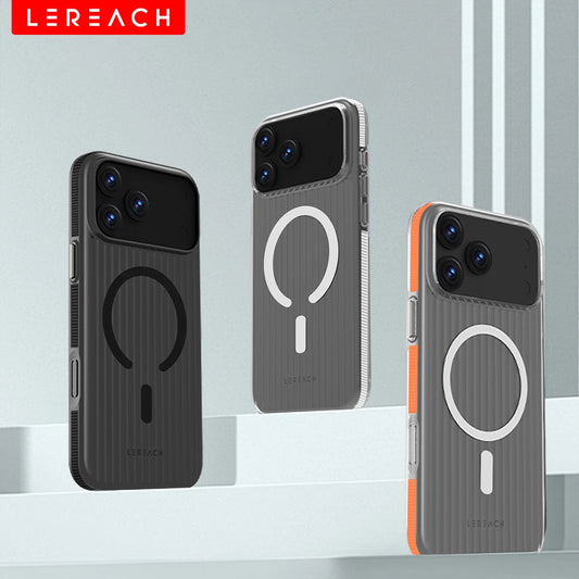 Lereach Magnetic Matte Phone Case for iPhone 17 Pro Max / 17 Air / 17 - PC+Magnet Material, Anti-slip Drop Protection