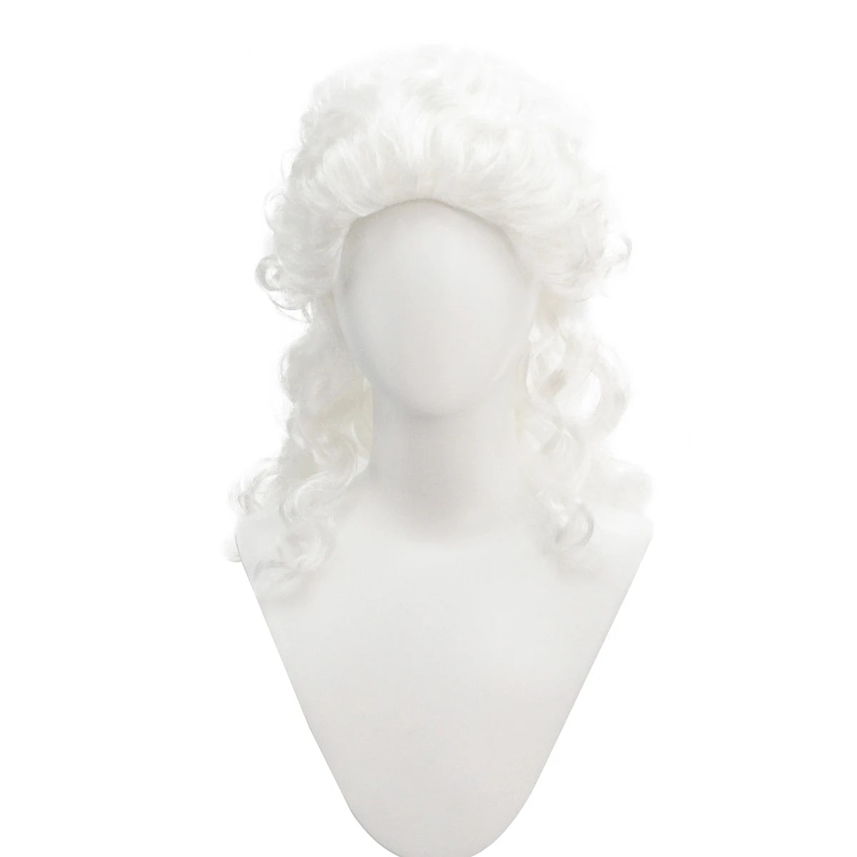 White curly hair synthetic wig daily wear holiday party birthday party