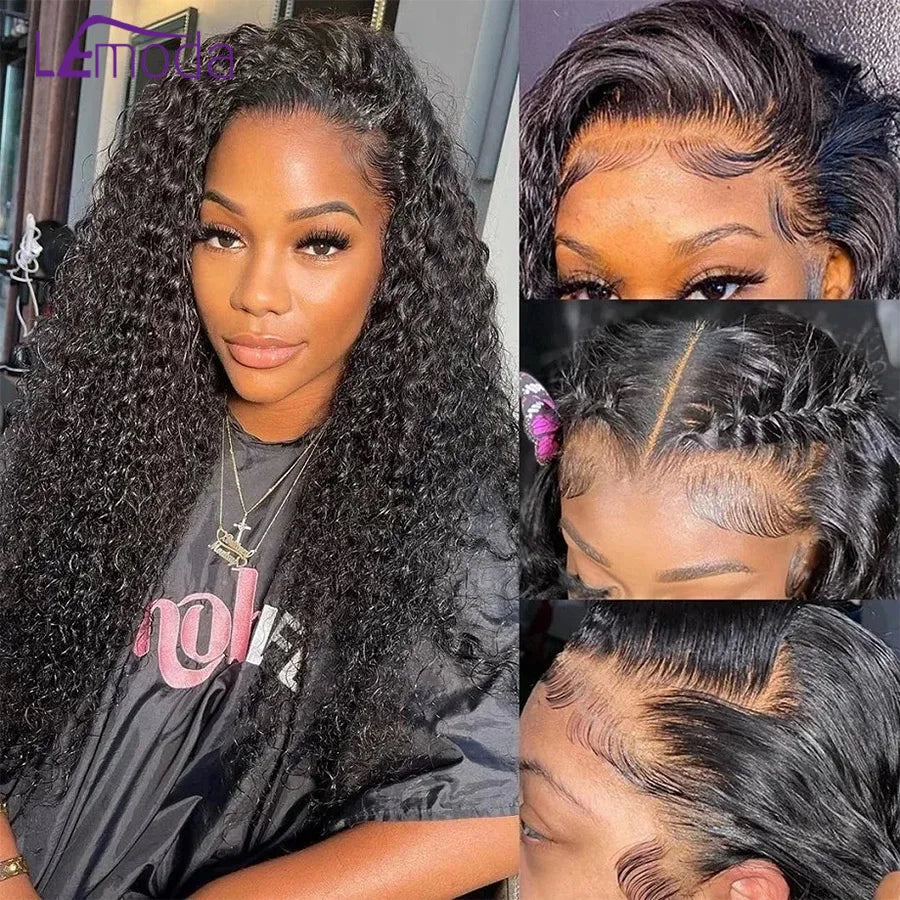 Lemoda Deep Wave Lace Front Wig Human Hair 13x6 Full Frontal Human Hair Wigs On Sale Brazilian Long Human Hair Wigs 100% 12A
