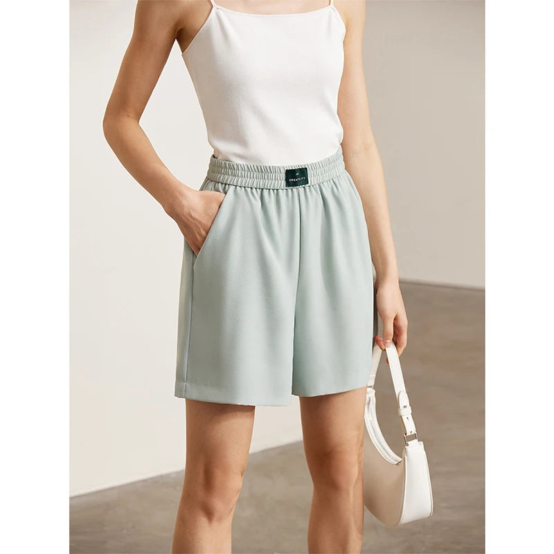 AMII Minimalism Women's blazer Fashion 2024 Summer Blazers Office Lady Elegant Chic Female shorts Separately Sale 72311003