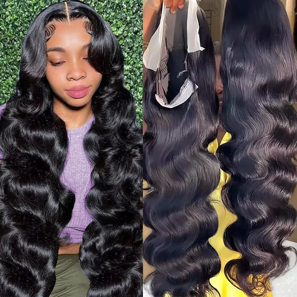 40 Inch Body Wave Human Hair Wigs 13X6 Hd Lace Frontal Wig 100% Human Hair 250 Density For Women Pre Plucked Brazilian Hair Wigs