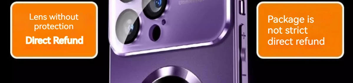Fashionable Large Window Magnetic Phone Case,For iPhone 16 15 14 13 Pro Max, With Lens Protector,Magsafe Wireless Charging Case