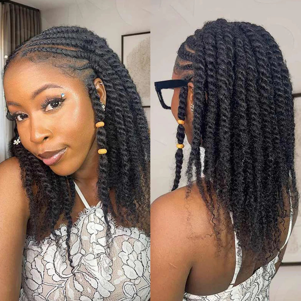 Afro Kinky Curly Bulk Human Hair For Braid Twists Curly Hair Extension Peruvian Hair for Dreadlock Extension Create Dreadlocks