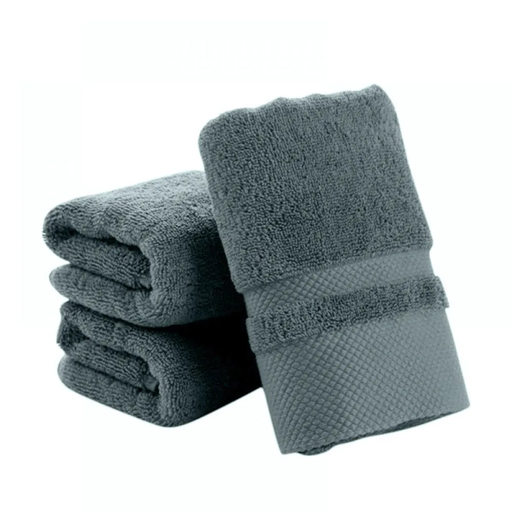 35X75CM Plain Colored Absorbent Towel Pure Cotton Bath Towel Set Absorbent Adult Bath Towels Soft Face For Bathroom Towel Set