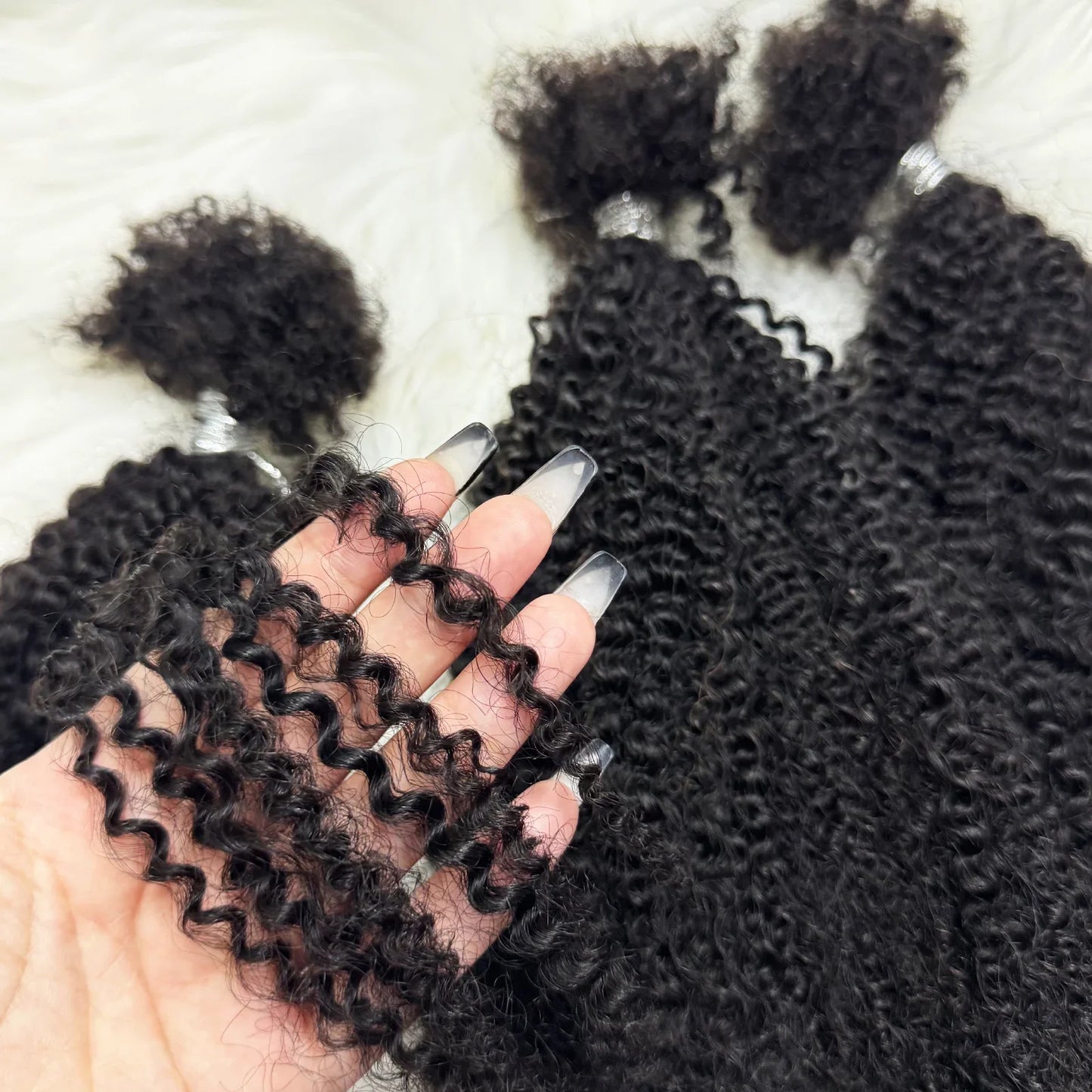 100% Human Hair Soft Afro Kinky Human Hair Bulk 16inch 30g/Pack T1B/30 Color 4C Afro Kinkys Bulk Human Hair for Locs Extensions