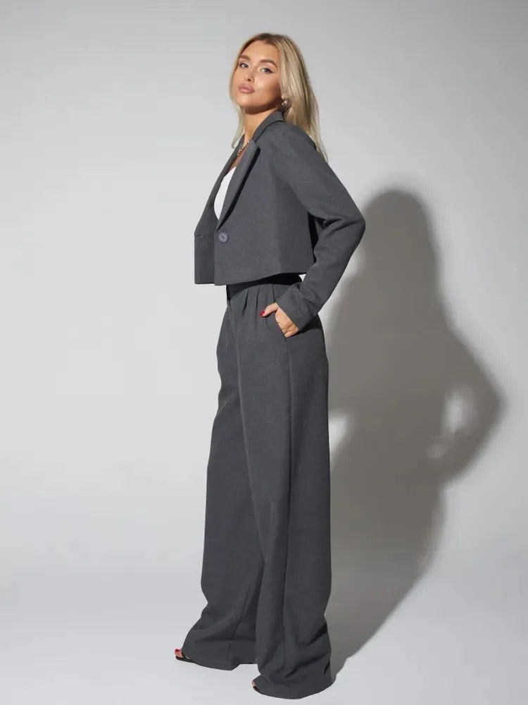 Women's Clothing 2025 Autumn New Fashion Casual Short Small Suit Slim Fit Trousers Women's Suit Костюм Женский Летний