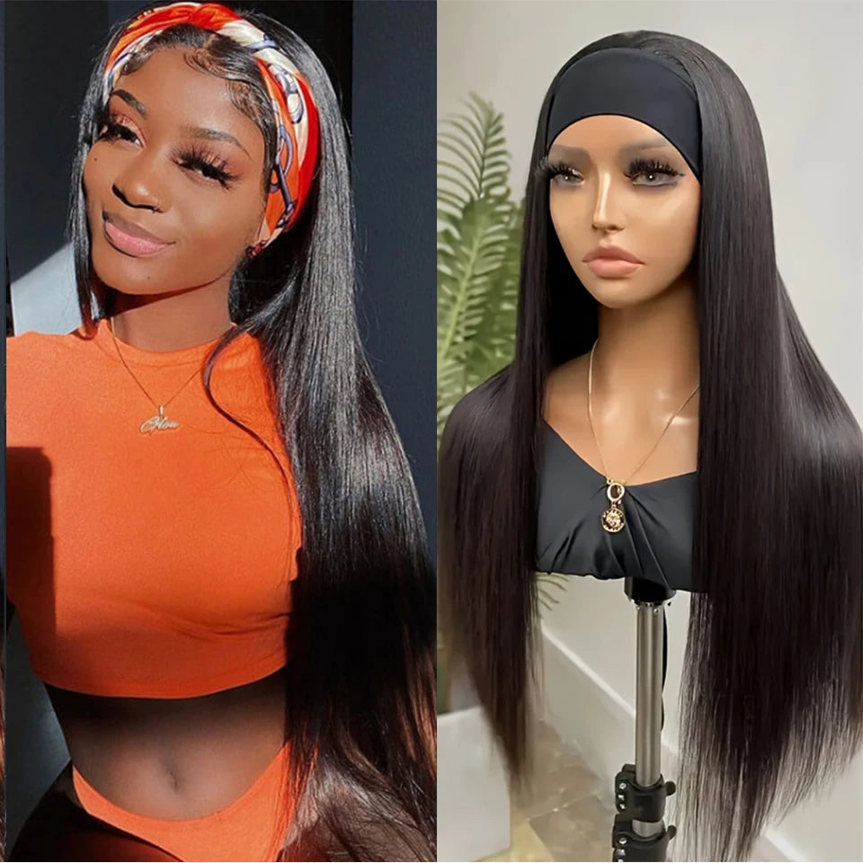 Body wave Headband Wig 250% Human Hair Wigs For Women Brazilian Straight Wig 8"-34" Remy Human Hair Wig 200% Machine Made Wig
