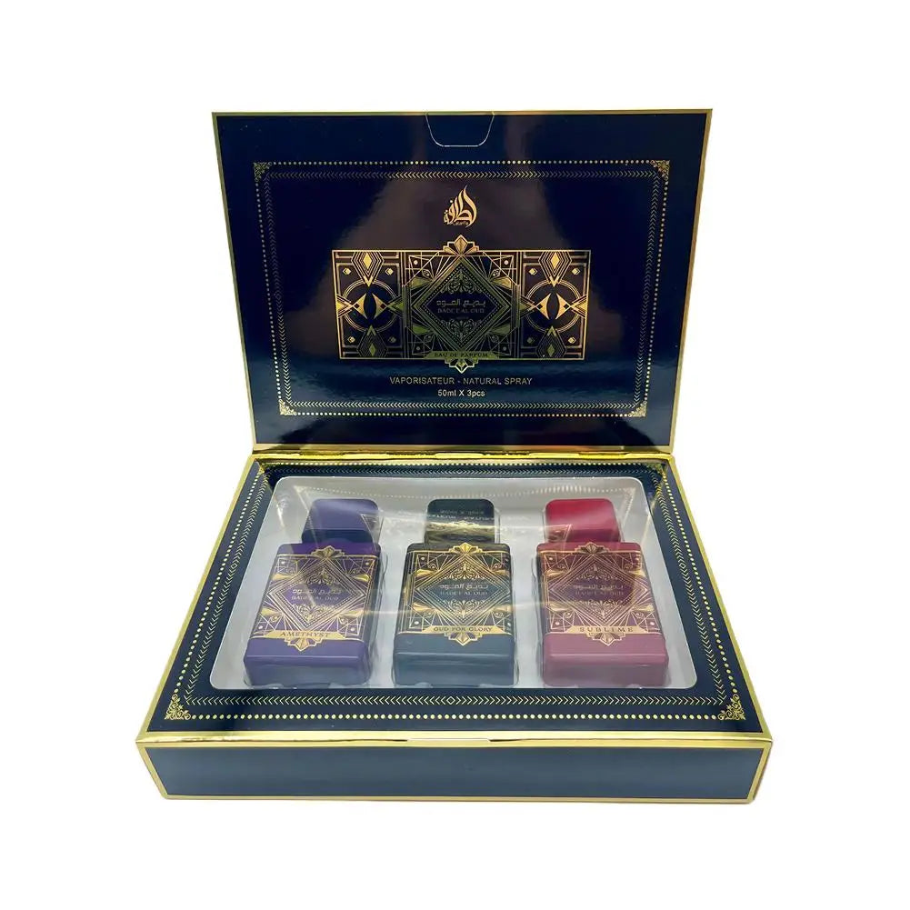 150ml BADE'E AL OUD Lata Fragrance Middle East Perfume 3pcs/Set Arab Long Lasting Fragrance Premium Perfume Dating Eua De Parfum