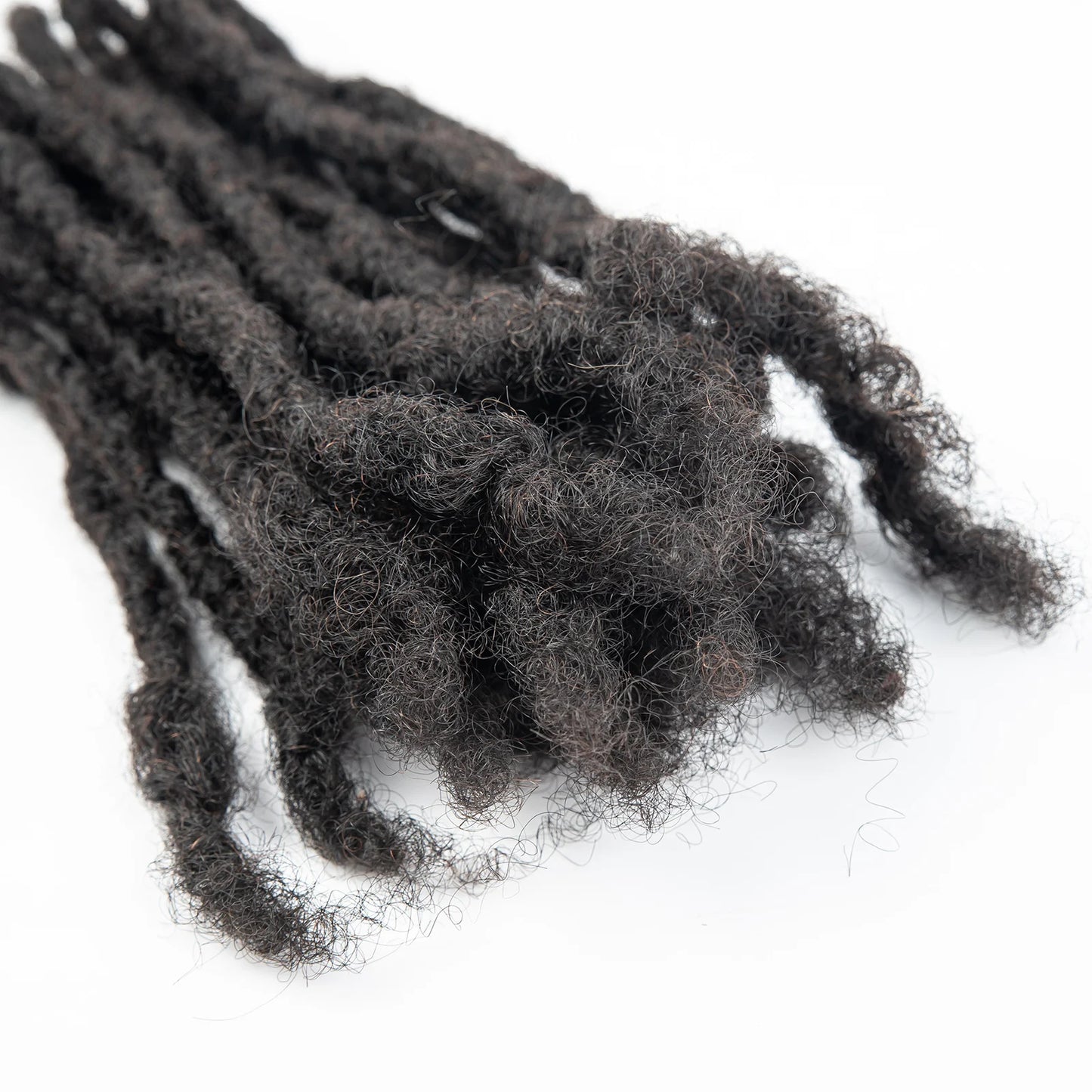 NABI Dreadlock Extensions Human Hair 20 Strands/Lot Handmade 8 inch 0.6cm Thickness Textured InterLoc Extension 100% Human Hair